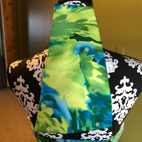 Teal Abstract Prom Dress - Picture 6 of 6